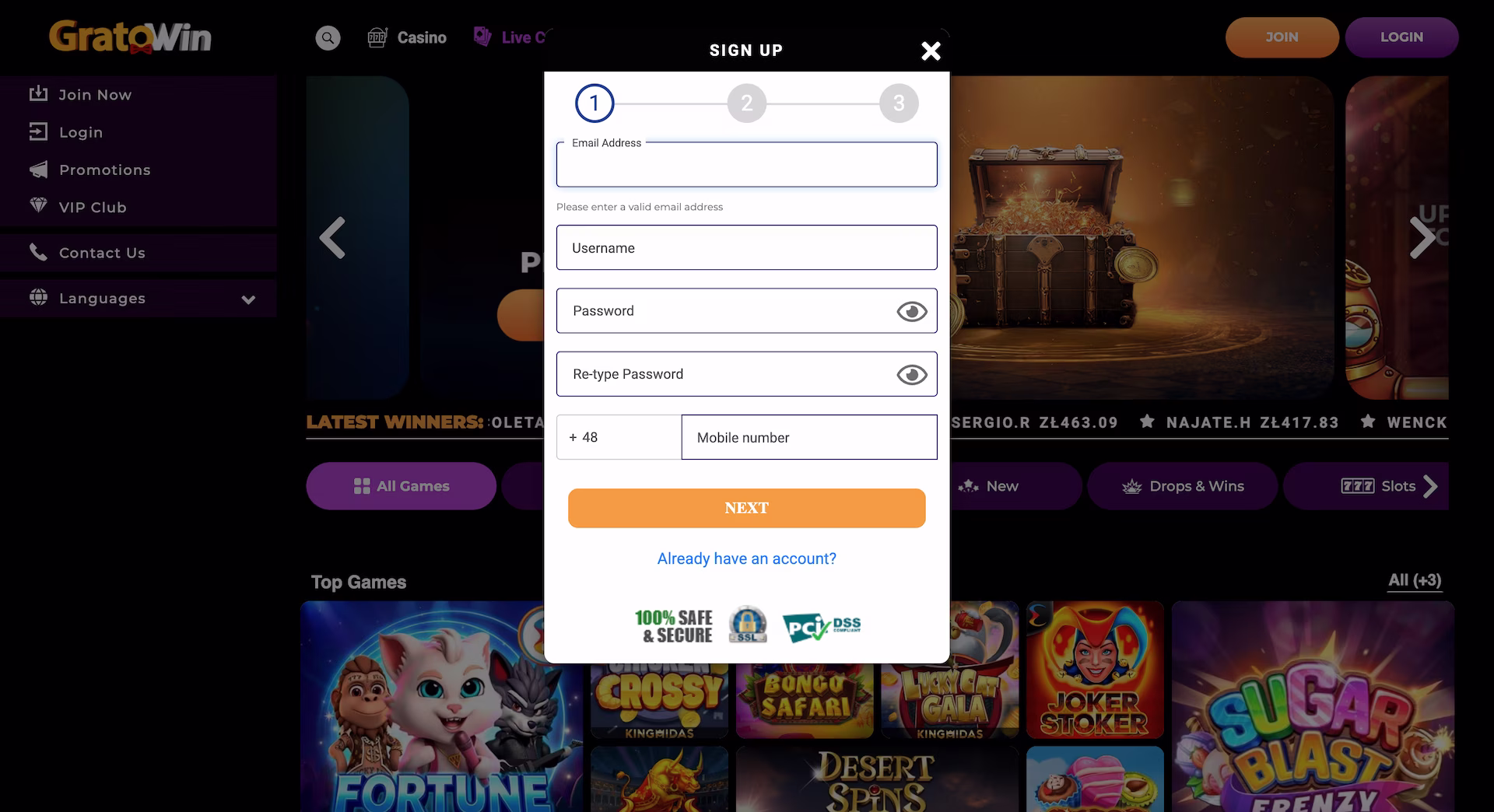 Gratowin Registration